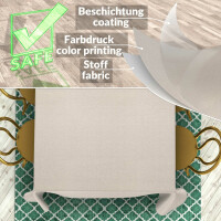 Tischdecke abwaschbar Stofftischdecke Tischäsche Tafeldecke Tischtuch Baumwolle Polyester Beige Grau