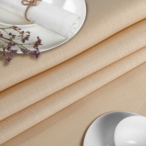 Tischdecke abwaschbar Stofftischdecke Tischäsche Tafeldecke Tischtuch Baumwolle Polyester Beige