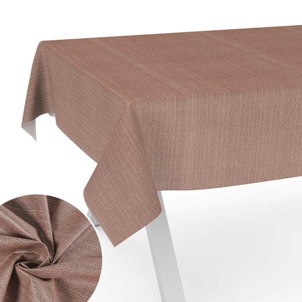 Tischdecke abwaschbar Stofftischdecke Tischäsche Tafeldecke Tischtuch Baumwolle Polyester Braun