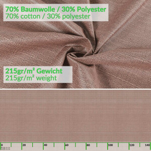 Tischdecke abwaschbar Stofftischdecke Tischäsche Tafeldecke Tischtuch Baumwolle Polyester Braun