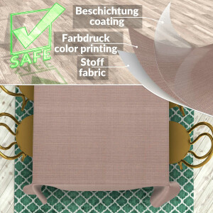 Tischdecke abwaschbar Stofftischdecke Tischäsche Tafeldecke Tischtuch Baumwolle Polyester Braun