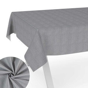 Tischdecke abwaschbar Stofftischdecke Tischäsche Tafeldecke Tischtuch Baumwolle Polyester Dunkelgrau