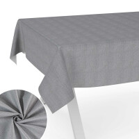 Tischdecke abwaschbar Stofftischdecke Tischäsche Tafeldecke Tischtuch Baumwolle Polyester Dunkelgrau