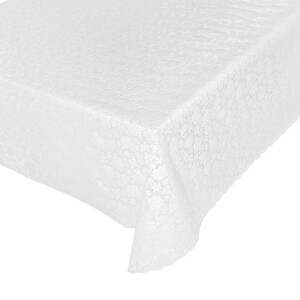 Vinyl Tischdecke abwaschbar Wachstischdecke Lace Vinyl Häkeloptik Rosen Anthrazit Rosen Weiß