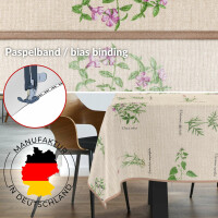 Tischdecke abwaschbar Stofftischdecke Tischäsche Tafeldecke Tischtuch Baumwolle Polyester Aromatic Bio