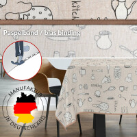 Tischdecke abwaschbar Stofftischdecke Tischäsche Tafeldecke Tischtuch Baumwolle Polyester Kitchen