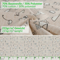 Tischdecke abwaschbar Stofftischdecke Tischäsche Tafeldecke Tischtuch Baumwolle Polyester Kitchen