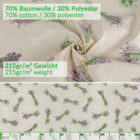 Tischdecke abwaschbar Stofftischdecke Tischäsche Tafeldecke Tischtuch Baumwolle Polyester Lavender Beige