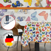 Tischdecke abwaschbar Stofftischdecke Tischäsche Tafeldecke Tischtuch Baumwolle Polyester Colorful Butterflies