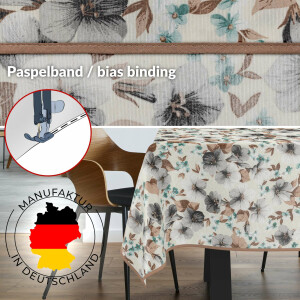 Tischdecke abwaschbar Stofftischdecke Tischäsche Tafeldecke Tischtuch Baumwolle Polyester Silvia