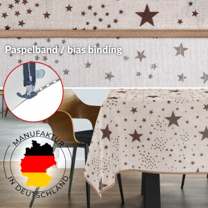 Tischdecke abwaschbar Stofftischdecke Tischäsche Tafeldecke Tischtuch Baumwolle Polyester Stars