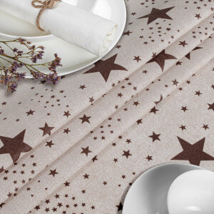 Tischdecke abwaschbar Stofftischdecke Tischäsche Tafeldecke Tischtuch Baumwolle Polyester Stars