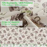 Tischdecke abwaschbar Stofftischdecke Tischäsche Tafeldecke Tischtuch Baumwolle Polyester Tea Time