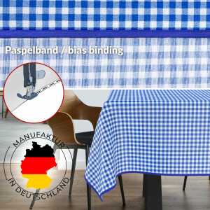 Tischdecke abwaschbar Stofftischdecke Tischäsche Tafeldecke Tischtuch Baumwolle Polyester Vichy Blue