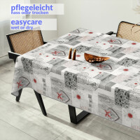 Wachstuchtischdecke Tischdecke abwaschbar Wachstischdecke Gartischdecke Holz Liebe Herz 140x140cm Outdoor Tischdecke Gartischdecke