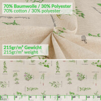 Tischdecke Stoff Tischwäsche Textil abwaschbar Tischtuch Baumwolle Polyester Aromatic Bio 200x140cm Outdoor Tischdecke